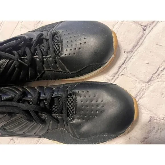 And1 Men's Size 10.5 Capital Basketball Shoe Black Faux Leather Athletic Sneaker